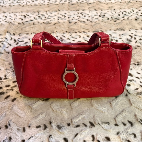 Vintage Red Leather Shoulder Bag - Picture 3 of 7